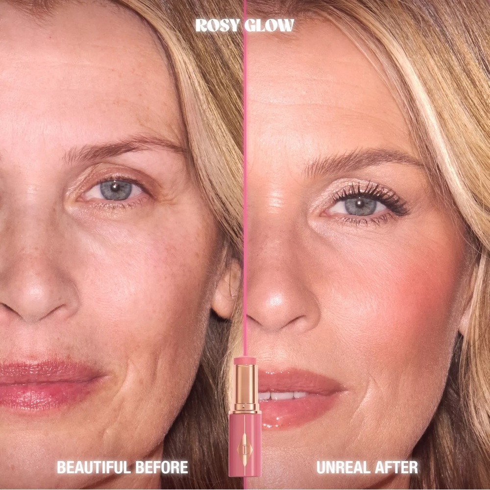 Charlotte Tilbury ‘Rosy Glow’ Unreal Lip + Cheek Glow Blush Stick - Picture 7 of 12